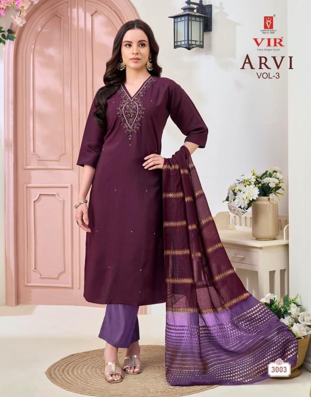 Vir arvi vol 7 wholesale price small size rayan kurtied